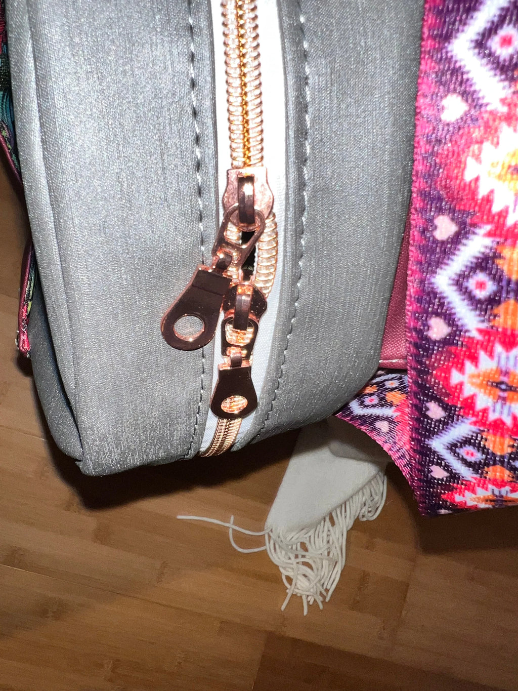 Handmade sling back bag